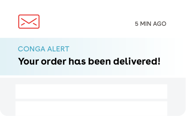 Conga Order Management notification