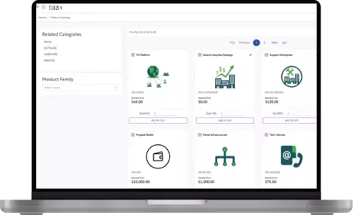 Conga CPQ product interface