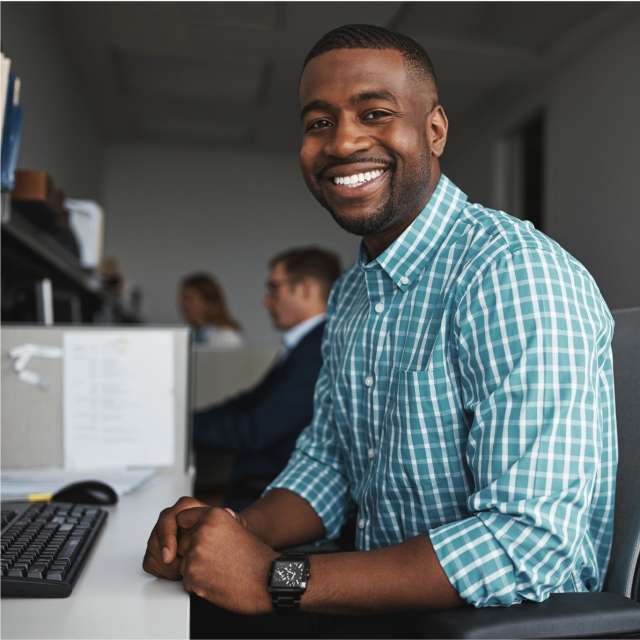 Man sitting in office