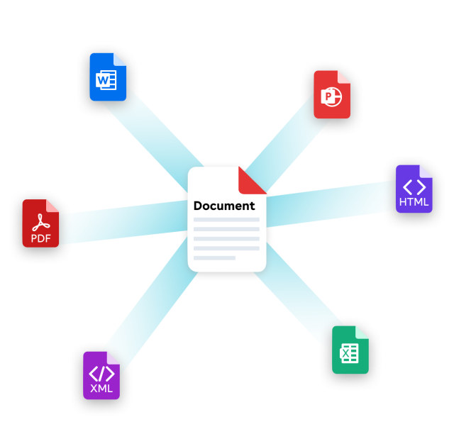 Generation of a document from any data source