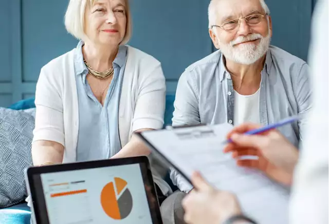 Patients reviewing healthcare data