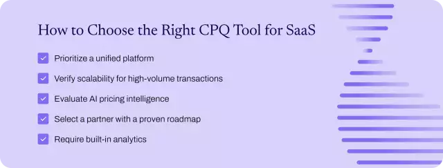 How to choose the right CPQ tool for SaaS.