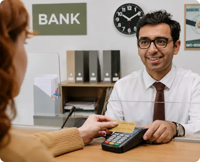 A man working in fintech