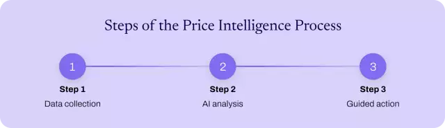 Infographic explaining the price intelligence process.