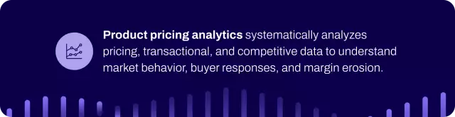 Product pricing analytics definition.