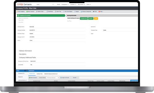 Conga Contracts product interface