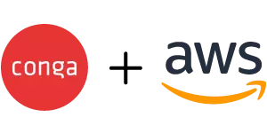 Conga + AWS logo