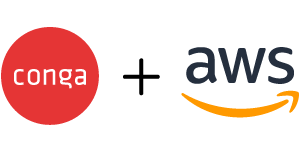 Conga + AWS logo