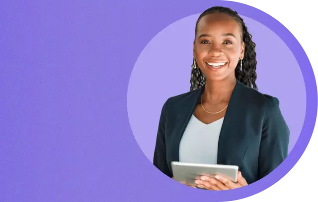 Woman on tablet
