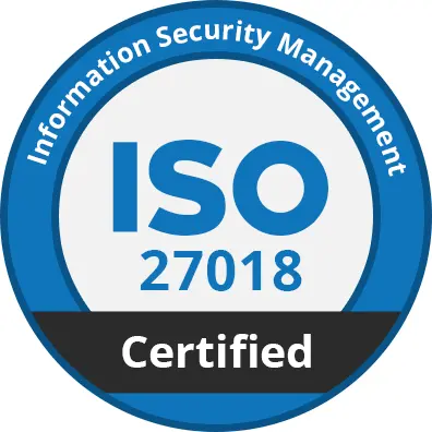 ISO 27018 security badge